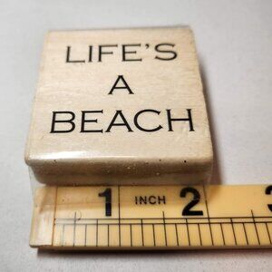NEW Life's a Beach Craft Rubber Stamp Stamping Crafting Scrapbooking Scrapbook 2